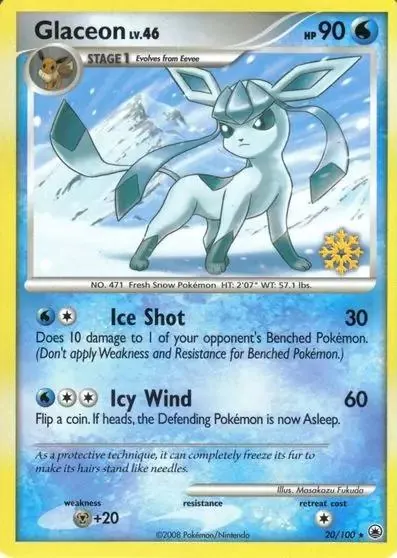 Majestic Dawn Glaceon [Snowflake-Stamp] Pokémon card